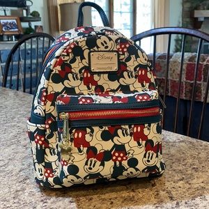 Loungefly Mickey Minnie Mouse Mini Backpack